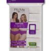 Women's Plus Fit for Me® Cotton Brief Panty, White 6 Pack