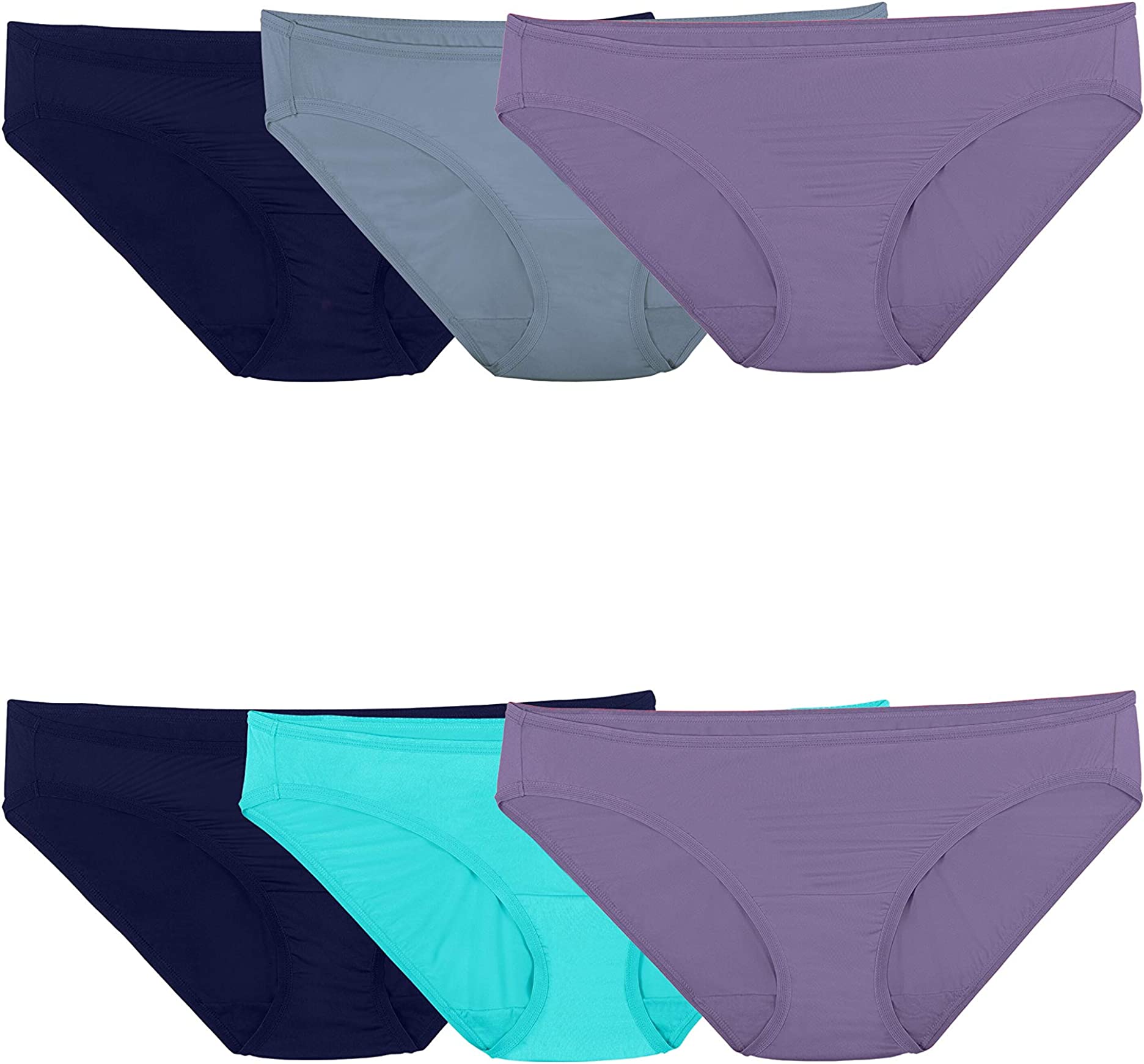 Women's Microfiber Bikini Panty, Assorted 6 Pack