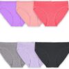 Women's 360 Stretch Comfort Cotton Bikini Panty, Assorted 6 Pack