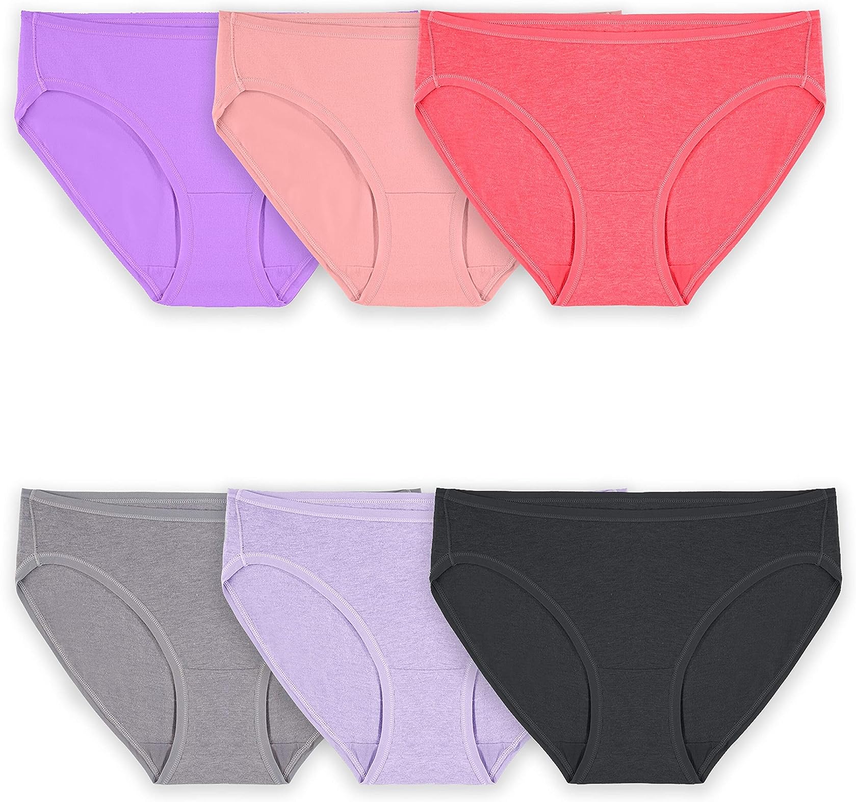 Women's 360 Stretch Comfort Cotton Bikini Panty, Assorted 6 Pack