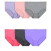 Women's Plus Fit for Me® 360 Cotton Stretch Brief Panty, Assorted 6 Pack