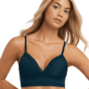 Maidenform Womens M Lace Trim Triangle Rib Bralette