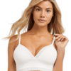 Maidenform Womens M Lace Trim Triangle Rib Bralette